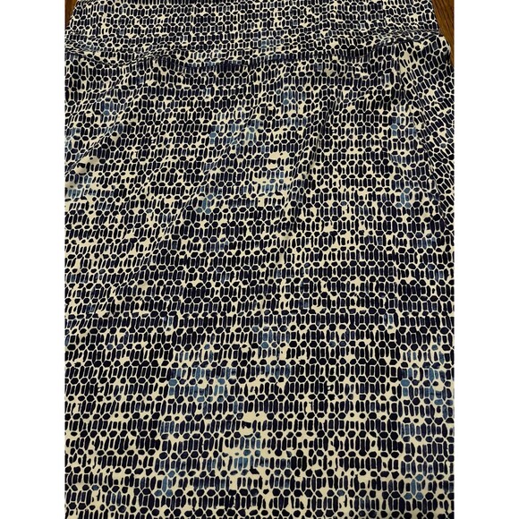 Cynthia Rowley Womens Blue geometric pattern fold down pullon soft skirt size XL - Picture 2 of 3
